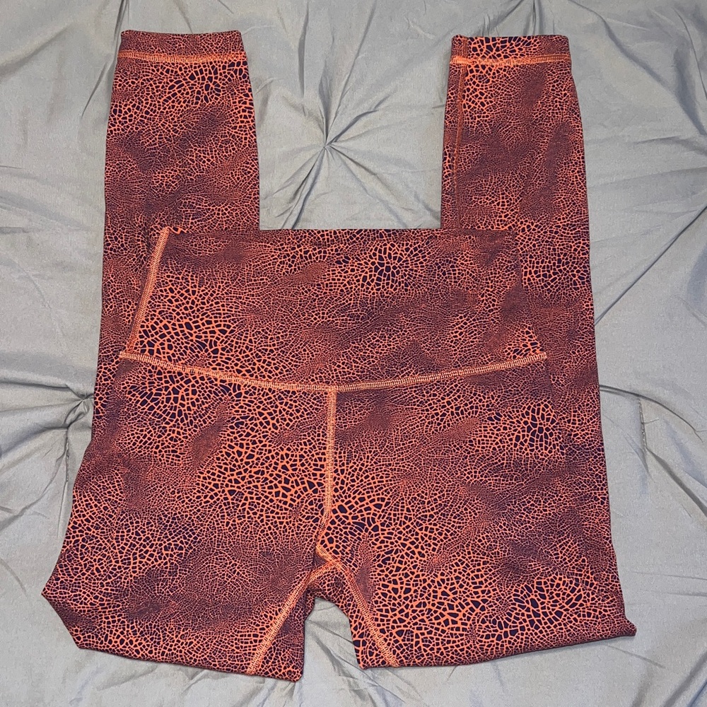 Lululemon Athletica Orange Blue Patterned High Rise Leggings - Picture 5 of 9